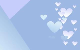 Valentine's Day background. happy valentines day background design with romantic heart shape elements. Space for text. suitable for greeting cards, banners, posters etc vector