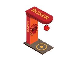 boxeo punzón arcade juego desafío símbolo objeto ilustración vector