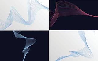 Wave curve abstract vector background pack for a professional and polished look