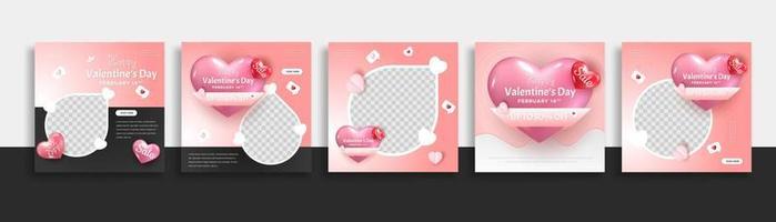 et of valentine day sale banner web de plantilla de publicación en redes sociales para promociones de su producto. vector