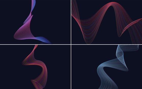 colección de conjunto de patrones de líneas mínimas geométricas vector