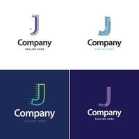 Letter J Big Logo Pack Design Creative Modern logos design for your business vector