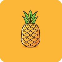 Pineapple fruit, Summer fruits for healthy vector