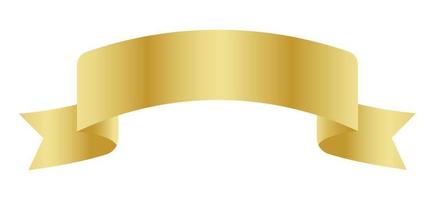 gold ribbon, sticker golden ribbon, gold label vector