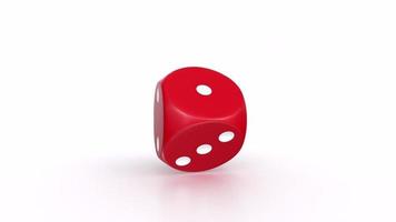 3D Rendering Of Dice Object video