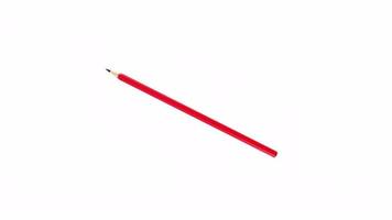 Pencil isolated on white background video