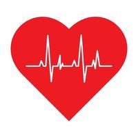 Heart with heartbeat line. Set of Heart beat pulse line vector icon. Heartbeat Heart Shape Centered Line. Heart beat. Vector illustration for medical offers and websites.