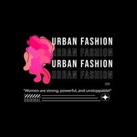Diseño de estilo de moda con temática urbana para diseños estampados para camisas, chaquetas, suéteres y más. vector
