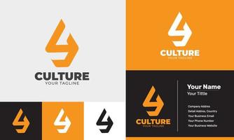 Puppet wayang culture flat design modern logo template vector