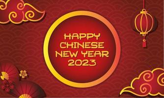 banner año nuevo chino 2023 vector