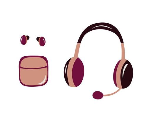 Free Vector  A sticker template with headphones isolated