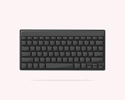 Cartoonish computer keyboard or keypad on light background vector illustration design