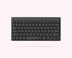 Cartoonish computer keyboard or keypad on light background vector illustration design