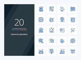 20 Science Blue Color icon for presentation vector