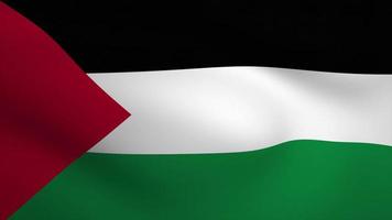 Palestine Waving Flag Background Animation. Looping seamless 3D animation. Motion Graphic video