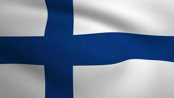 Finland Waving Flag Background Animation. Looping seamless 3D animation. Motion Graphic video