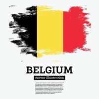 Belgium Flag with Brush Strokes. vector