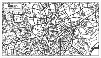 Essen Germany City Map in Retro Style. Outline Map. vector