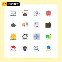 16 Creative Icons Modern Signs and Symbols of upload arrow business business goal goal Editable Pack of Creative Vector Design Elements