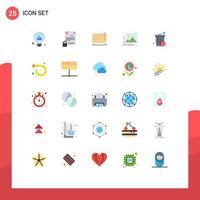 25 Thematic Vector Flat Colors and Editable Symbols of photo landscape internet image felexibel Editable Vector Design Elements