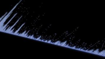 digitaal audio spectrum met deeltje effect, voor muziek- partij, 4k beeldmateriaal video