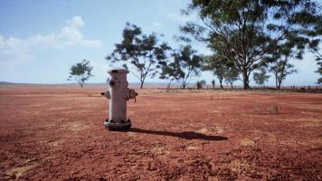 old rusted fire hydrant in desert photo