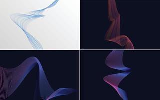 modern wave curve abstract presentation background Pack vector