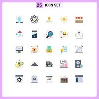 Set of 25 Modern UI Icons Symbols Signs for leaf spring diamond sun brightness Editable Vector Design Elements