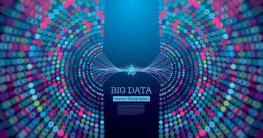 Big Data Futuristic Science Background with Copy Space. vector