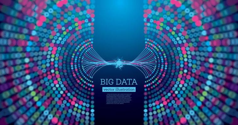 Big Data Futuristic Science Background with Copy Space.