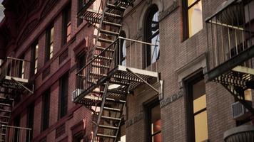 New York City street at sunset time photo