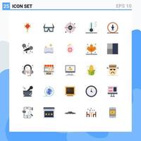 25 Creative Icons Modern Signs and Symbols of direction weather auditory thermometer nature Editable Vector Design Elements