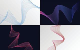 modern wave curve abstract presentation background Pack vector