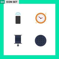 4 User Interface Flat Icon Pack of modern Signs and Symbols of control child christmas time toy Editable Vector Design Elements