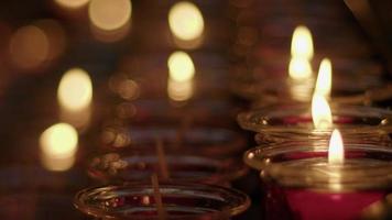 Red Wish and Pray Candles in a Catholic Church video
