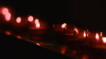 Red Wish and Pray Candles in a Catholic Church video