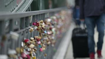 Love Lock Bridge in Frankfurt Germany