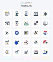 Creative Web Security 25 Flat icon pack  Such As user. eye. mobile. computer. mobile vector