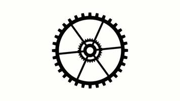 Motion animation silhouettes gears mechanism automation clockwork video