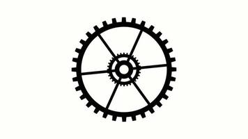 Motion animation silhouettes gears mechanism automation clockwork video