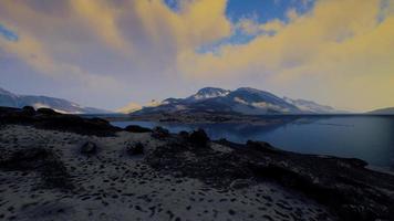 Peaceful calm view of fjords in Norway photo