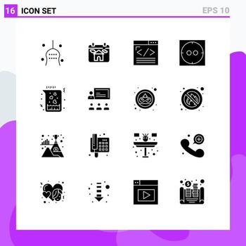 16 Solid Glyph concept for Websites Mobile and Apps flask socket house electric web design Editable Vector Design Elements