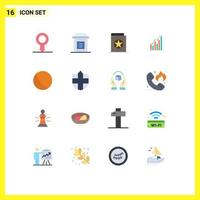 paquete de iconos de vector de stock de 16 signos y símbolos de línea para análisis de libros de negocios de marketing aprendizaje paquete editable de elementos de diseño de vector creativo