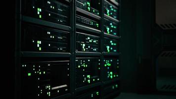 network server room with computers for digital tv ip communications photo