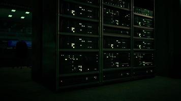 network server room with computers for digital tv ip communications photo