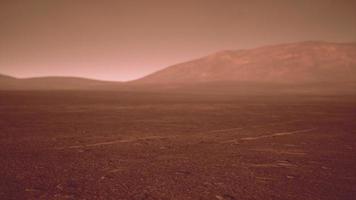 Deserted terrestial planet in orange colors photo