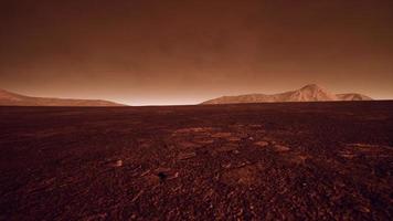 Deserted terrestial planet in orange colors photo