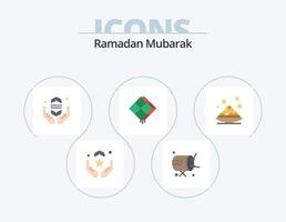 Ramadan Flat Icon Pack 5 Icon Design. islam. hanging. announcement. decor. islam vector