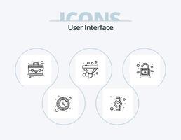 User Interface Line Icon Pack 5 Icon Design. . . sort. voice. mic vector