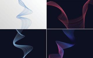 modern wave curve abstract presentation background Pack vector